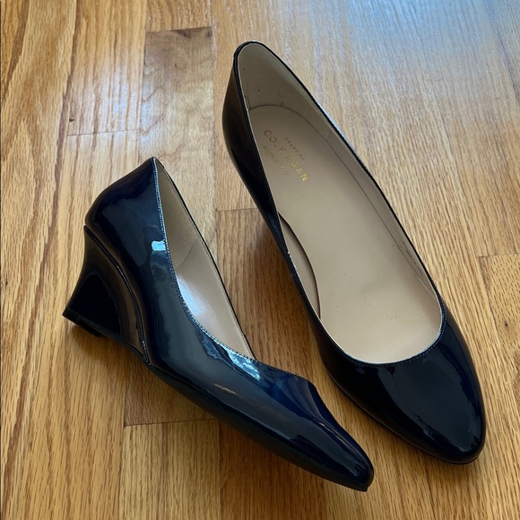 Cole Haan Catalina Wedge in Blazer Blue Patent Leather - Picture 1 of 16
